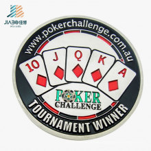 Wholesale Alloy Casting Enamel Poker Custom Challenge Coin for Promotion